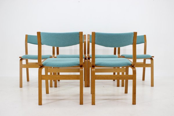 Bentwood Dining Chairs, Denmark, 1960s, Set of 6-TZ-1448521