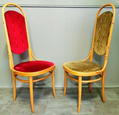 Bentwood Dining Chairs with High Backrests from Thonet, 1987, Set of 2-POM-841325