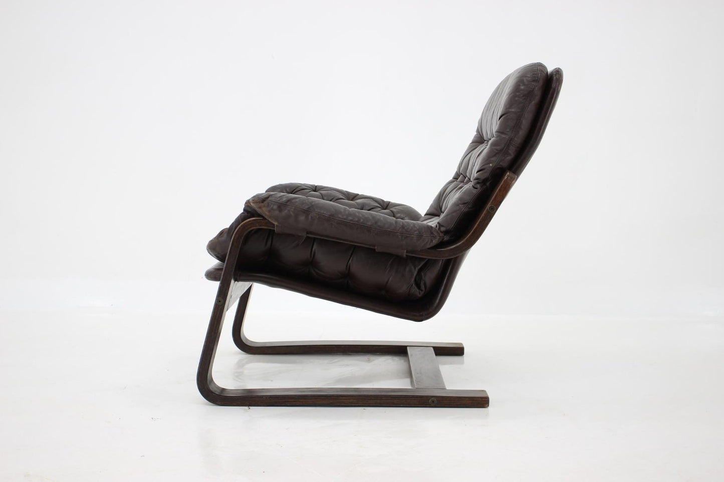 Bentwood & Leather Armchair from Westnofa, 1970s