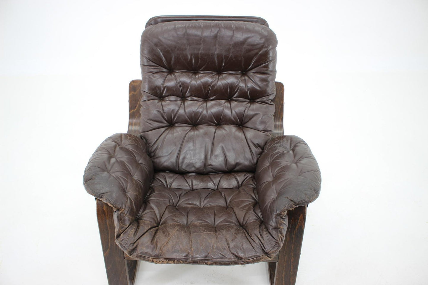 Bentwood & Leather Armchair from Westnofa, 1970s