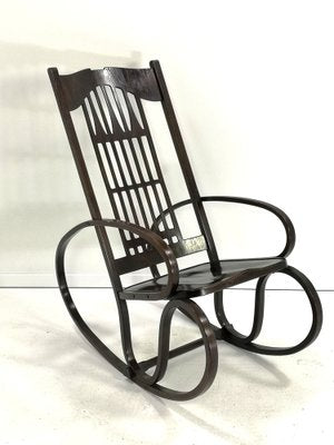 Bentwood Rocking Chair by Gustav Siegel for Jacob & Josef Kohn, 1910s-UWE-1245207