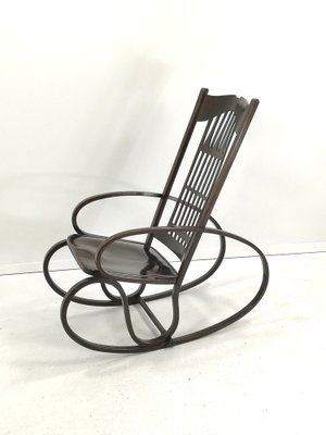 Bentwood Rocking Chair by Gustav Siegel for Jacob & Josef Kohn, 1910s-UWE-1245207