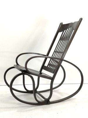 Bentwood Rocking Chair by Gustav Siegel for Jacob & Josef Kohn, 1910s-UWE-1245207