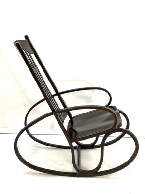 Bentwood Rocking Chair by Gustav Siegel for Jacob & Josef Kohn, 1910s-UWE-1245207