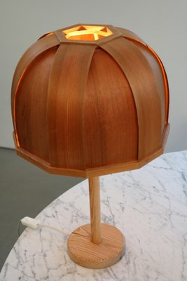 Bentwood Table Lamp from Solbackens Svarveri, Sweden, 1970s-FJP-2040409