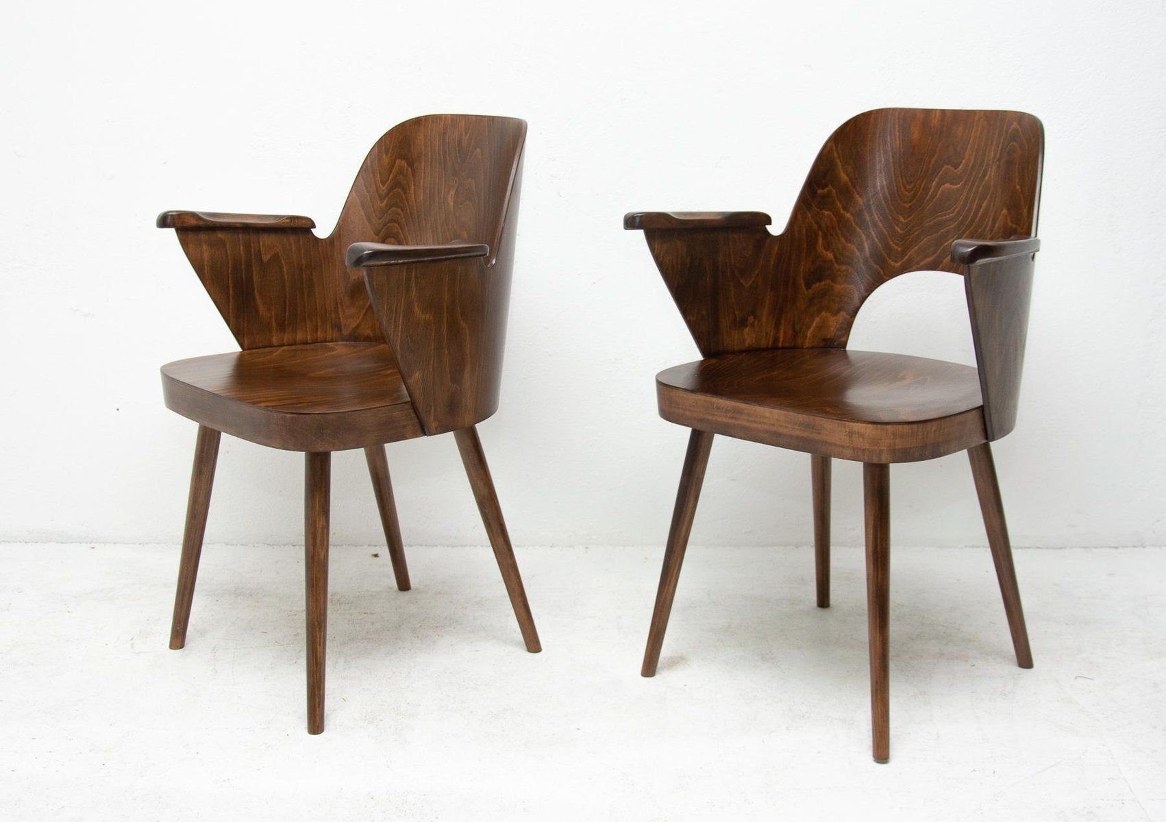 Bentwood Writing Desk Armchair by Radomír Hofman for Ton