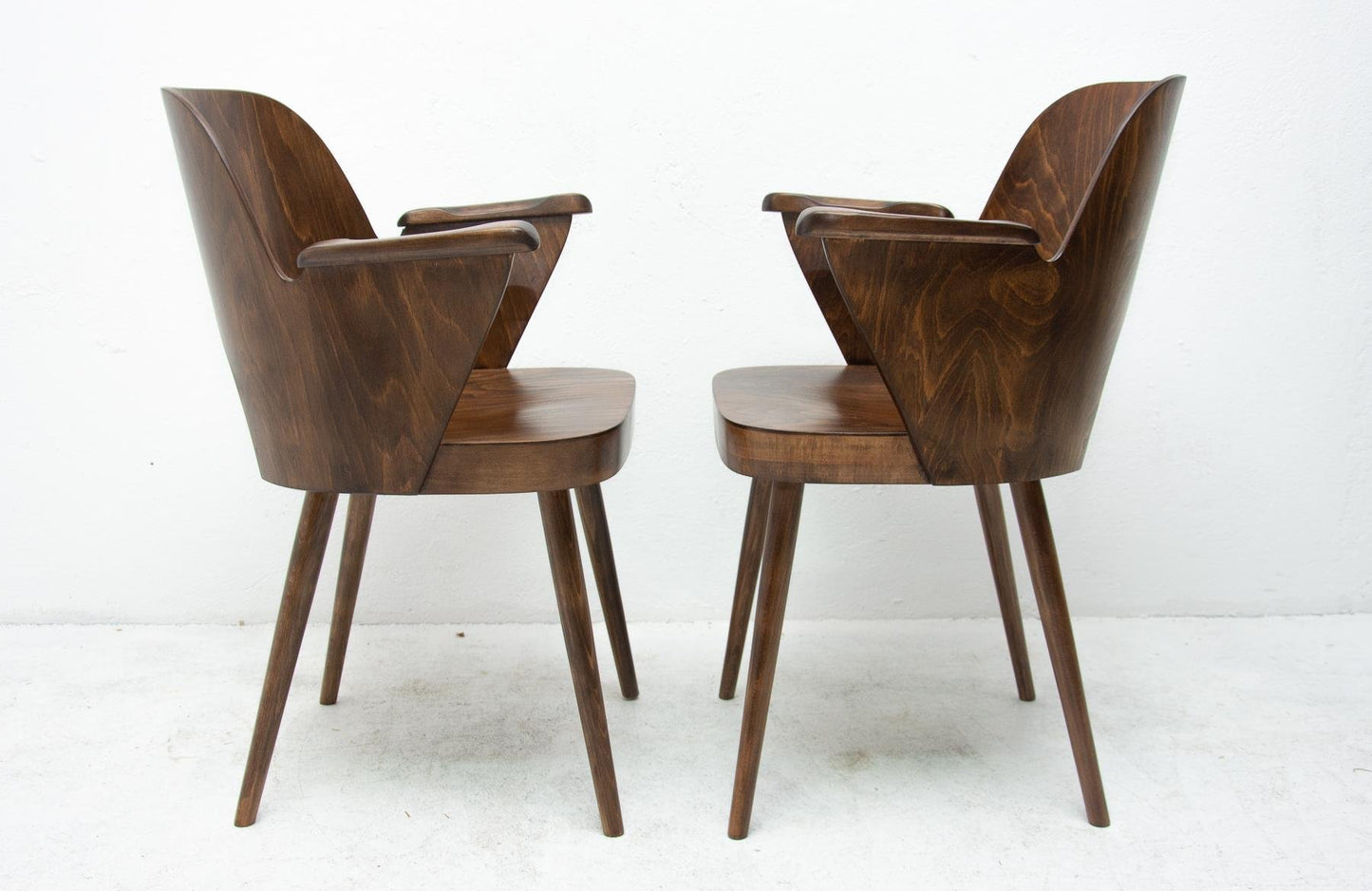 Bentwood Writing Desk Armchair by Radomír Hofman for Ton