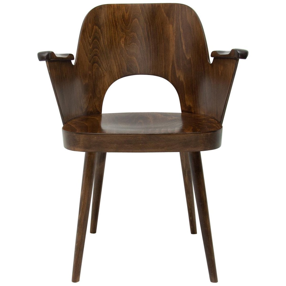 Bentwood Writing Desk Armchair by Radomír Hofman for Ton