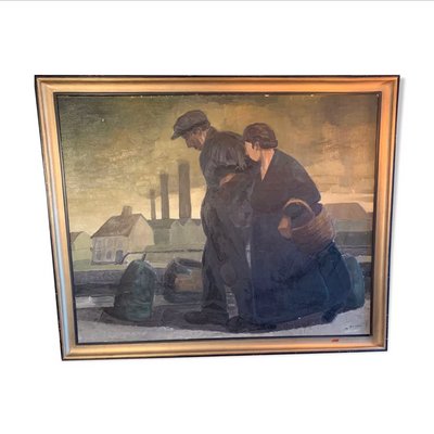 Berger, Industrial Landscape, 19th-Century, Oil on Canvas, Framed-VBM-1210182