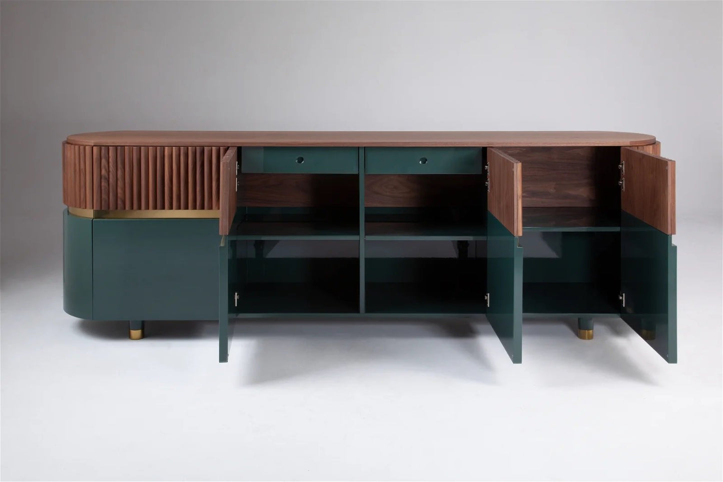 Berlin Sideboard in Ivory and Natural Walnut by Dooq Details