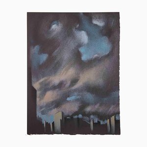 Bernadette Kelly, Urban Landscape with Clouds, Mixed Media, 1980s-ZCI-1304532