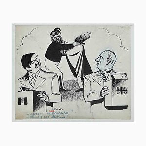 Bernard Bécan, France and Great Britain, Original China Ink, Mid 20th-Century-ZCI-1297888