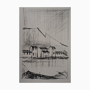 Bernard Buffet, Amalfi Coast (Naples), Original Etching-KHH-2023026