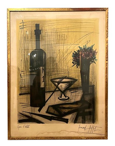 Bernard Buffet, Composition, Color Lithograph, 20th Century