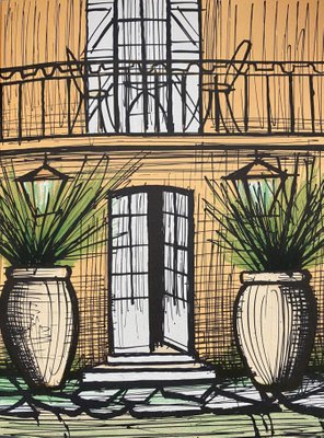 Bernard Buffet, Entrance to the Residence, Original Lithograph-KHH-1253578