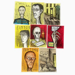 Bernard Buffet, Fantomas Series, 1967, Lithographs, Set of 9-ICD-1361116