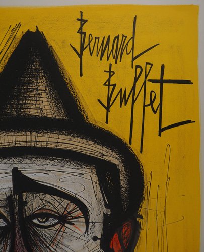 Bernard Buffet, My Circus, the Clown, 1968, Original Lithograph