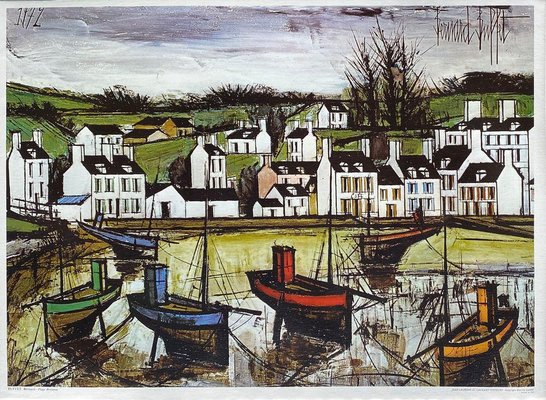 Bernard Buffet, Plage bretonne, Photolithograph-FMZ-1216954