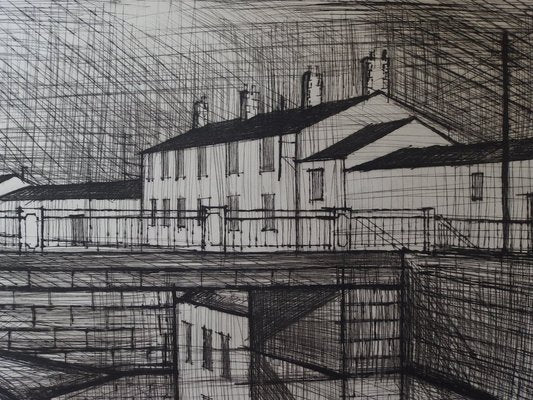 Bernard Buffet, The Canal, 1955, Original Signed Engraving-KHH-1744033