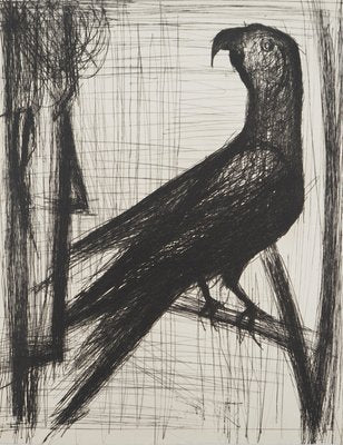 Bernard Buffet, The Parrot, Original Engraving-KHH-2023115