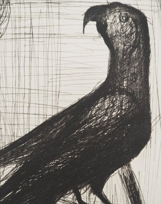 Bernard Buffet, The Parrot, Original Engraving-KHH-2023115