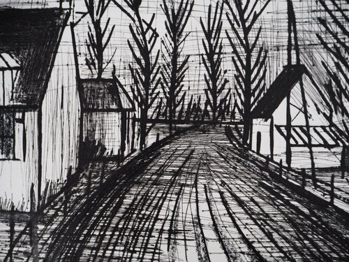 Bernard Buffet, Village Road, Original Engraving