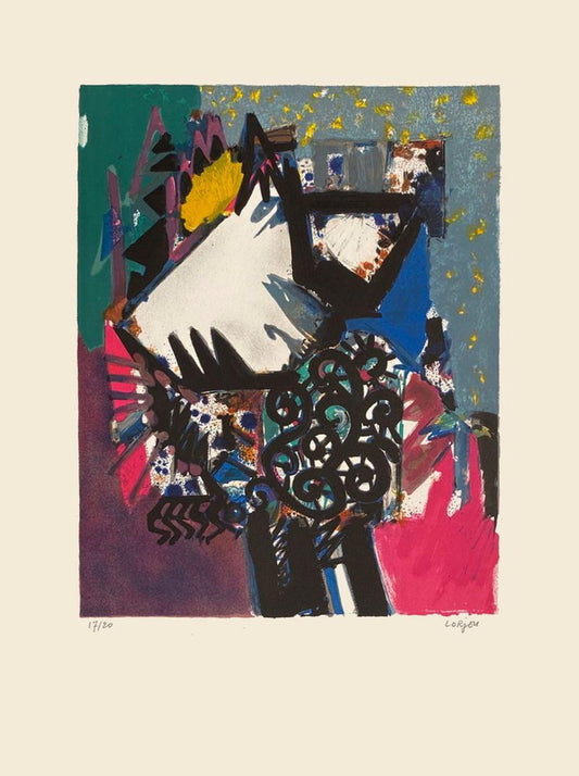 Bernard Lorjou, Bouquet de fleurs, 1970, Lithograph on Arches Paper