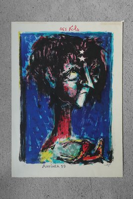 Bernard Lorjou, Des Fols, Antinea, Color Lithograph on Arches Paper, 1959-ZAA-1706475