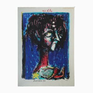 Bernard Lorjou, Des Fols, Antinea, Color Lithograph on Arches Paper, 1959-ZAA-1706475