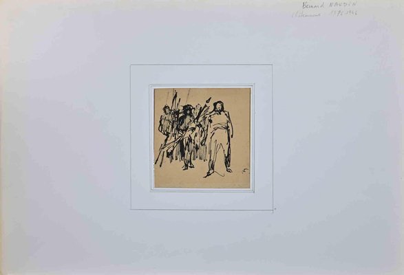 Bernard Naudin, Figures, Original Drawing, Early 20th-Century-ZCI-1209816