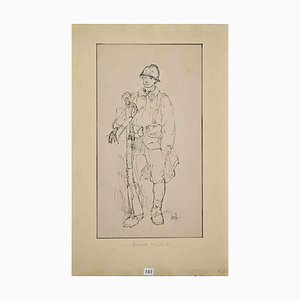 Bernard Naudin, Soldier, Original Woodcut Print, Early 20th Century-ZCI-1310270