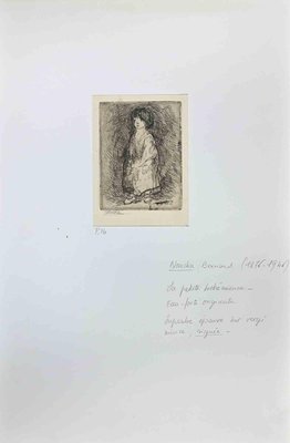 Bernard Naudin, The Little Bohémienne, Original Etching, Early 20th-Century-ZCI-1229839