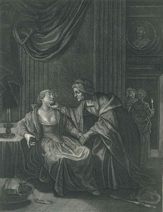 Bernard Picart, Leucothoé et Apollon, from Le Temple Des Muses, Etching