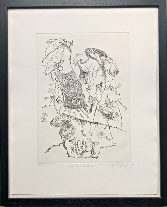 Bernard Schultze, aus dem Versteck, Etching, Framed