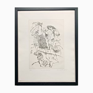 Bernard Schultze, aus dem Versteck, Etching, Framed-QFT-1275151