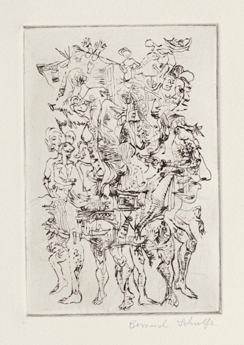 Bernard Schultze - Carnival - Original Etching - 1964