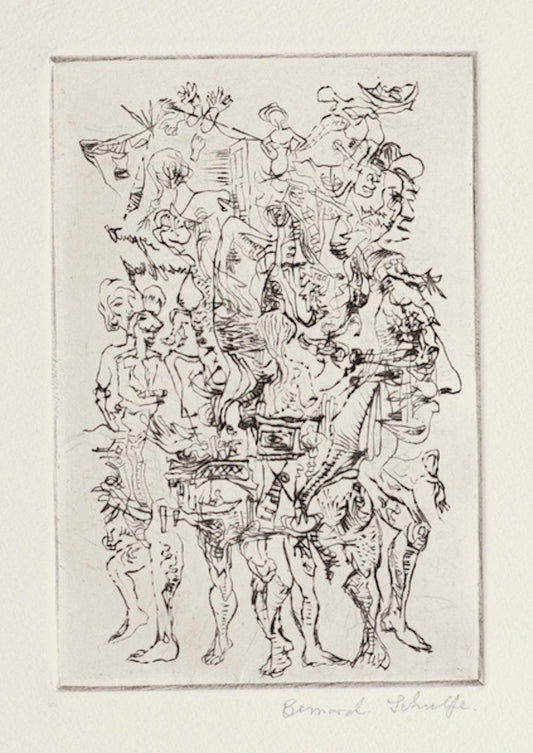 Bernard Schultze - Carnival - Original Etching - 1964