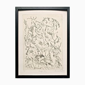 Bernard Schultze, Fratzen-Tanz, Etching, Framed-QFT-1275148