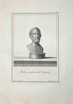 Bernardino Nolli, Ancient Roman Bust, Etching, Late 18th-Century-ZCI-972048