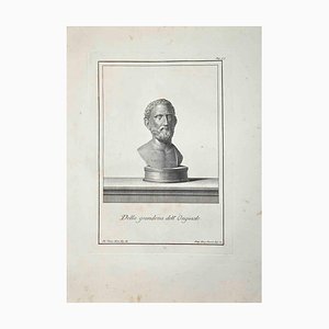 Bernardino Nolli, Ancient Roman Bust, Etching, Late 18th-Century-ZCI-972048