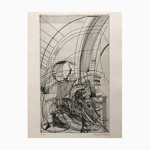 Bernhard Luginbühl, Plan für Pegasus, 1970, Etching-KHH-1202340