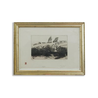 Bernhard Pankok, Cows by the Water, Etching-GCQ-2036521