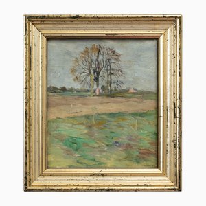 Bernhard Pankok, Meadow with Tree, Oil on Board-GCQ-2035190