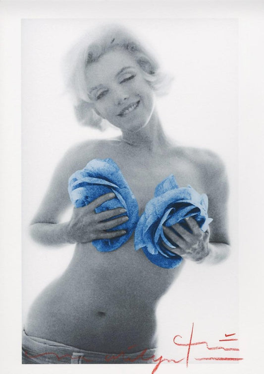 Bert stern "Marilyn Monroe blue wink roses " 2012 2011