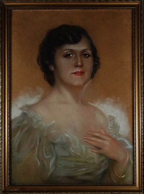 Bertalan Karlovszky, Portrait of a Lady, 1890s, Oil on Board-QOR-2017253