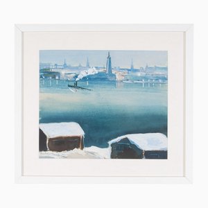 Bertel Nordström, Stockholm, Gouache on Paper, Framed-GPP-1146816