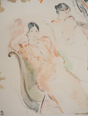 Berthe Morisot, Young Woman Dreaming, Lithograph-KHH-2023118