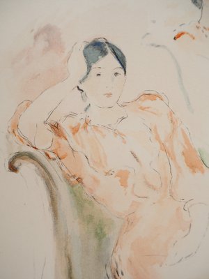 Berthe Morisot, Young Woman Dreaming, Lithograph-KHH-2023118