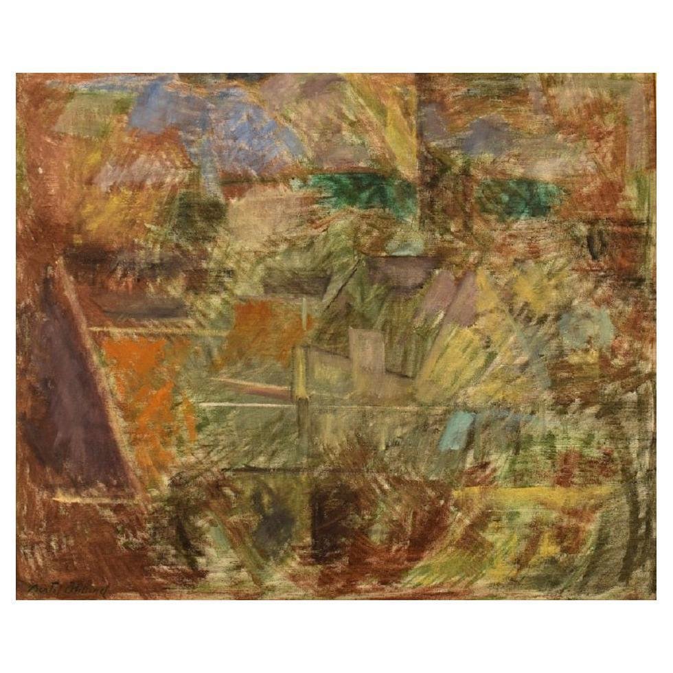 Bertil Öhlund, Sweden, Oil on Canvas, Abstract Composition, 1960s