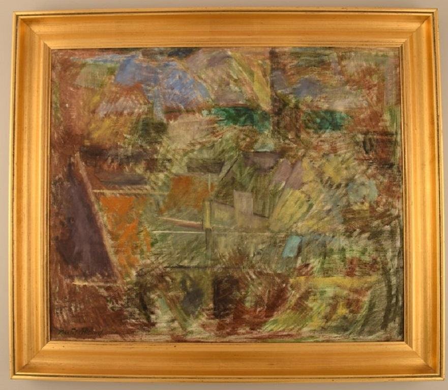 Bertil Öhlund, Sweden, Oil on Canvas, Abstract Composition, 1960s